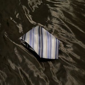 SAINT LAURENT Tie (Blue/Striped, Silk)
